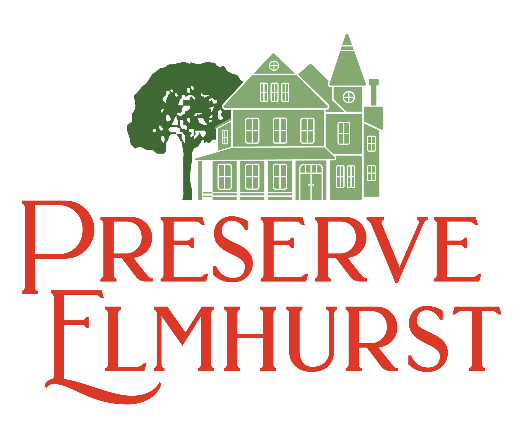 Preserve Elmhurst Stacked Logo